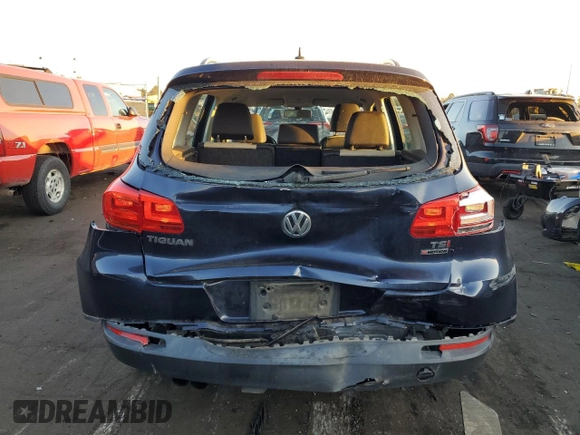 2016 Volkswagen Tiguan S with VIN WVGBV7AX7GW597875, listed as a Copart auction lot 74781864 with 74,175 mi miles and Salvage Title. Bid and sale history available at DreamBid. Image 6.