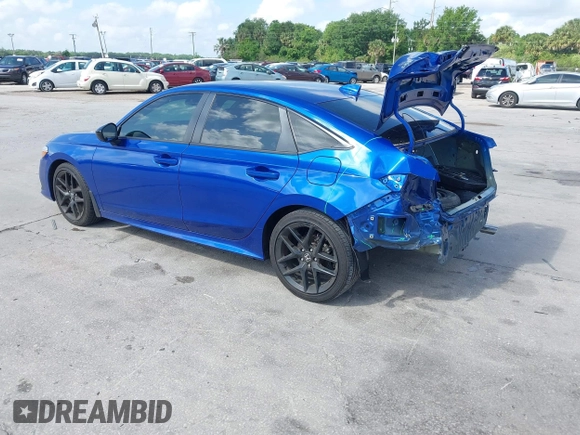 2023 Honda Civic Sedan Sport with VIN 2HGFE2F56PH502772, listed as a IAAI auction lot 41932777 with 16,935 mi miles. Bid and sale history available at carsss.com. Image 3.