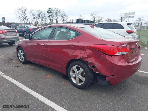 2013 Hyundai Elantra Limited PZEV with VIN 5NPDH4AE8DH193616, listed as a IAAI auction lot 39174523 with 100,681 mi miles. Bid and sale history available at carsss.com. Image 3.
