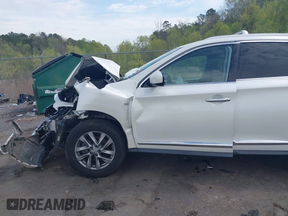 2015 Infiniti QX60 with VIN 5N1AL0MN4FC500411, listed as a IAAI auction lot 41877149 with 118,306 mi miles and . Bid and sale history available at DreamBid. Image 17.