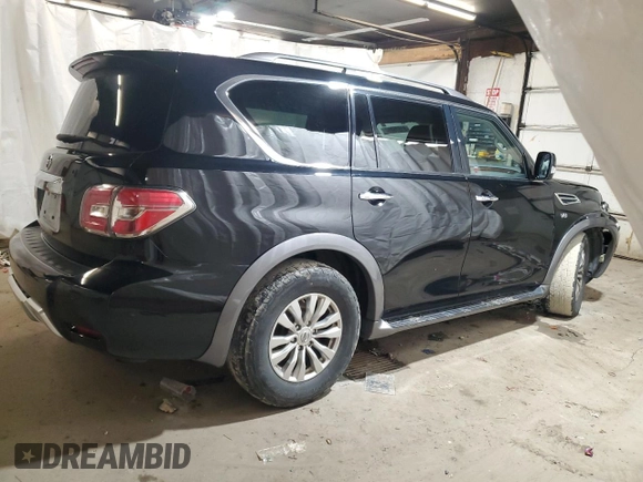 2018 Nissan Armada SV with VIN JN8AY2NC8J9553377, listed as a Copart auction lot 81516004 with 106,757 mi miles and Salvage Title. Bid and sale history available at carsss.com. Image 3.