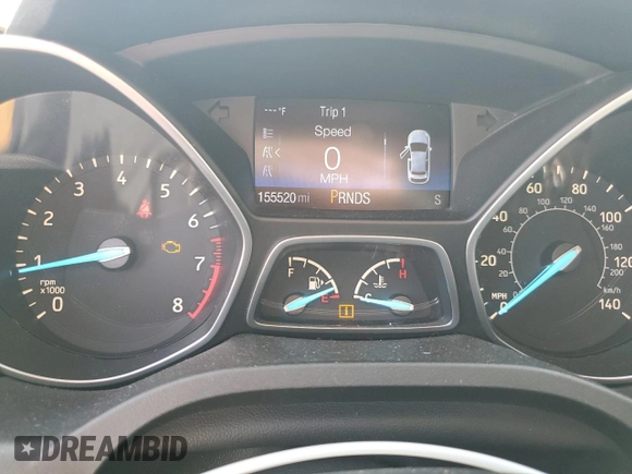 2017 Ford Escape S with VIN 1FMCU0F79HUB74185, listed as a Copart auction lot 63123095 with 155,520 mi miles and Clean title. Bid and sale history available at DreamBid. Image 9.