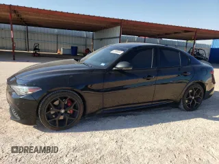 2019 Alfa Romeo Giulia Ti Sport with VIN ZARFAMBNXK7618191, listed as a Copart auction lot 62888044 with 49,506 mi miles and Clean Title. Bid and sale history available at carsss.com. Image 1.