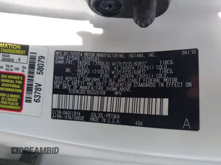 2011 Toyota Sienna XLE AAS with VIN 5TDYK3DC1BS026108, listed as a IAAI auction lot 42681177 with 201,873 mi miles and . Bid and sale history available at DreamBid. Image 9.