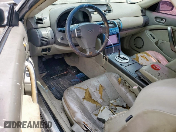 2004 Infiniti G35 w/Leather z VIN JNKCV54E34M826310, wystawiony jako Copart lot #59636735 z przebiegiem 215 769 mil mil oraz Szkoda całkowita • Salvage title. Historia ofert i sprzedaży dostępna na DreamBid. Obrazek 8.
