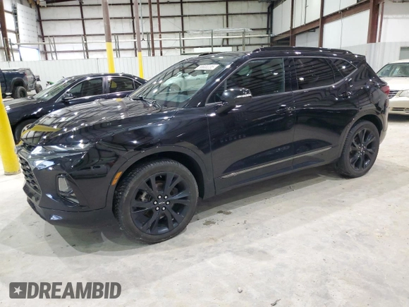 2021 Chevrolet Blazer RS with VIN 3GNKBERS4MS530627, listed as a Copart auction lot 56600235 with 100,684 mi miles and Salvage title. Bid and sale history available at DreamBid. Image 1.