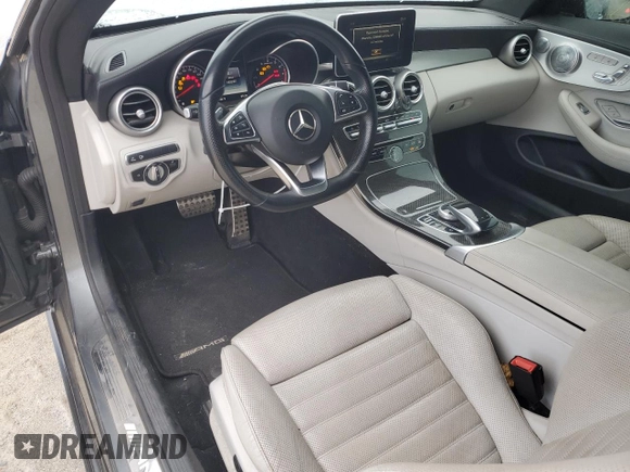 2017 Mercedes-Benz C 43 AMG with VIN WDDWJ6EB4HF556511, listed as a Copart auction lot 82282534 with 145,225 mi miles and Salvage Title. Bid and sale history available at carsss.com. Image 8.