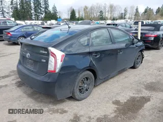 2013 Toyota Prius One with VIN JTDKN3DU9D1721670, listed as a IAAI auction lot 41945657 with 188,450 mi miles. Bid and sale history available at carsss.com. Image 4.