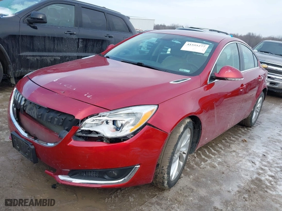 2014 Buick Regal with VIN 2G4GK5EX8E9299211, listed as a IAAI auction lot 41555277 with 53,482 mi miles. Bid and sale history available at carsss.com. Image 18.