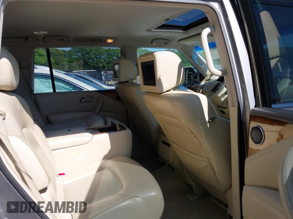 2011 Infiniti QX56 7-passenger with VIN JN8AZ2NE2B9001082, listed as a IAAI auction lot 42099158 with 219,685 mi miles and . Bid and sale history available at DreamBid. Image 8.