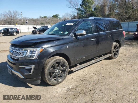 2019 Ford Expedition Max Platinum с VIN 1FMJK1LTXKEA14841, выставлен на аукционе Copart как лот 47119735 с пробегом 166 910 миль миль и Списание • Salvage title. История ставок и продаж доступна на DreamBid. Изображение 1.