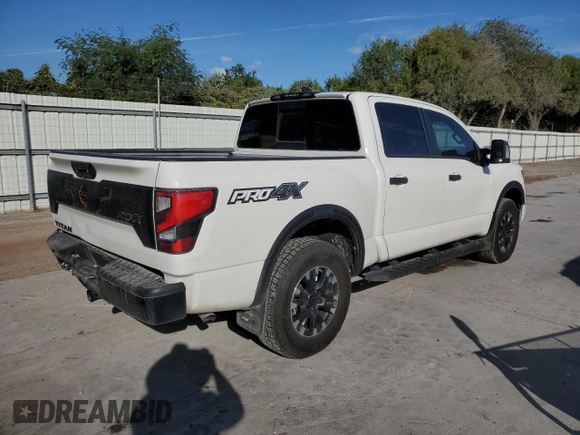 2023 Nissan Titan SV z VIN 1N6AA1ED7PN118575, wystawiony jako Copart lot #77127554 z przebiegiem 16 630 mil mil oraz Szkoda całkowita • Salvage title. Historia ofert i sprzedaży dostępna na DreamBid. Obrazek 3.