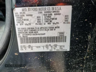 2003 Ford F-250 XL with VIN 1FTNW21S63EA62669, listed as a Copart auction lot 48927675 with Not provided miles and Salvage title. Bid and sale history available at DreamBid. Image 12.