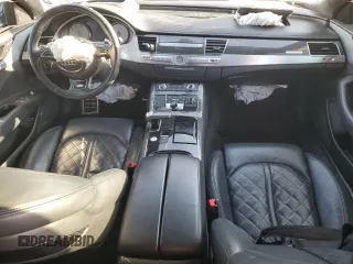 2015 Audi S8 with VIN WAUK2AFD5FN009448, listed as a Copart auction lot 87745715 with 96,490 mi miles and Salvage Title. Bid and sale history available at carsss.com. Image 8.