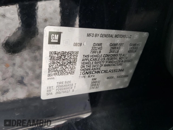 2020 Chevrolet Suburban LT z VIN 1GNSCHKCXLR151344, wystawiony jako Copart lot #47859995 z przebiegiem 232 988 mil mil oraz Szkoda całkowita • Salvage title. Historia ofert i sprzedaży dostępna na DreamBid. Obrazek 13.