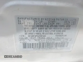 2018 Nissan Sentra SV with VIN 3N1AB7AP2JY301463, listed as a IAAI auction lot 41830779 with 75,272 mi miles and . Bid and sale history available at DreamBid. Image 9.