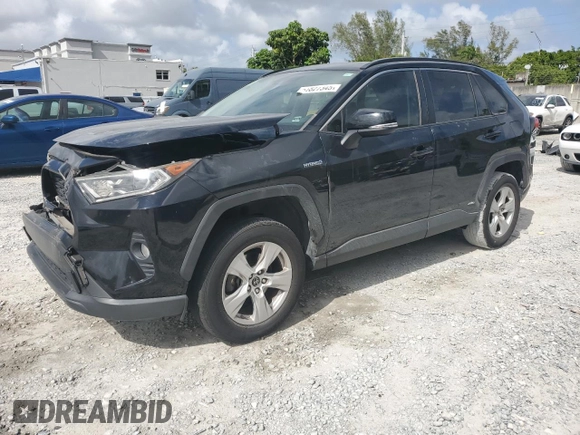 2019 Toyota RAV4 Hybrid XLE with VIN JTMRWRFV3KD020929, listed as a Copart auction lot 51827345 with 79,991 mi miles and Non Repairable. Bid and sale history available at carsss.com. Image 1.