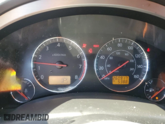 2005 Infiniti FX with VIN JNRAS08W75X204901, listed as a Copart auction lot 55780965 with 260,917 mi miles and Salvage title. Bid and sale history available at DreamBid. Image 9.