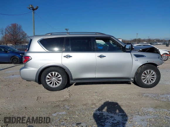 2017 Nissan Armada SV with VIN JN8AY2NC7H9505296, listed as a IAAI auction lot 41040388 with 1 mi miles. Bid and sale history available at carsss.com. Image 12.