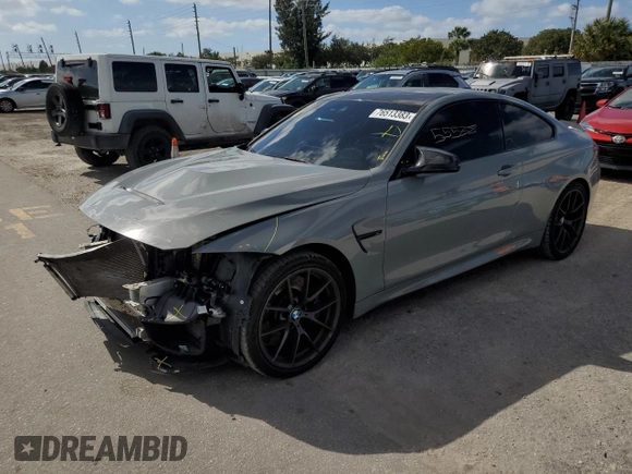 2019 BMW M4 CS with VIN WBS3S7C56KAC09792, listed as a Copart auction lot 76513383 with 55,538 mi miles. Bid and sale history available at carsss.com. Image 1.