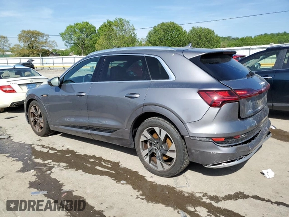 2021 Audi e-tron Premium Plus with VIN WA1LAAGE3MB012259, listed as a Copart auction lot 48824963 with 23,710 mi miles. Bid and sale history available at carsss.com. Image 2.