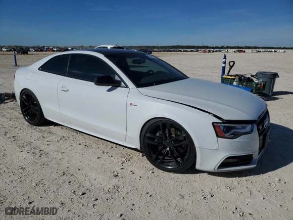 2016 Audi S5 Premium Plus with VIN WAUC4AFR7GA016081, listed as a Copart auction lot 83430374 with 112,273 mi miles and Salvage Title. Bid and sale history available at carsss.com. Image 4.