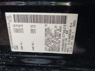 2019 Nissan Maxima SV with VIN 1N4AA6AV2KC379623, listed as a IAAI auction lot 41914602 with 111,009 mi miles and . Bid and sale history available at DreamBid. Image 9.