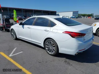 2016 Hyundai Genesis 3.8L with VIN KMHGN4JE2GU128482, listed as a IAAI auction lot 42065181 with 163,925 mi miles. Bid and sale history available at carsss.com. Image 3.
