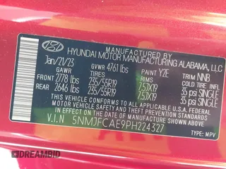 2023 Hyundai Tucson SEL with VIN 5NMJFCAE9PH224327, listed as a IAAI auction lot 42199313 with 31,999 mi miles and . Bid and sale history available at DreamBid. Image 9.