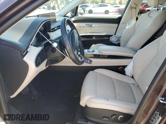 2023 Genesis GV70 2.5T with VIN KMUMADTB9PU095628, listed as a Copart auction lot 51536305 with 49,853 mi miles and Salvage Title. Bid and sale history available at DreamBid. Image 7.