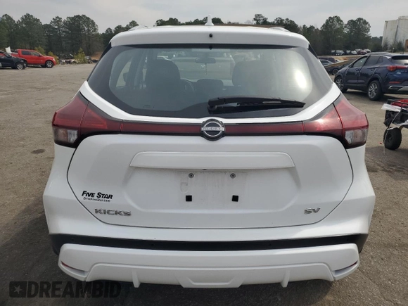2024 Nissan Kicks SV with VIN 3N1CP5CV9RL529026, listed as a Copart auction lot 48770075 with 21,411 mi miles and Salvage Title. Bid and sale history available at carsss.com. Image 6.