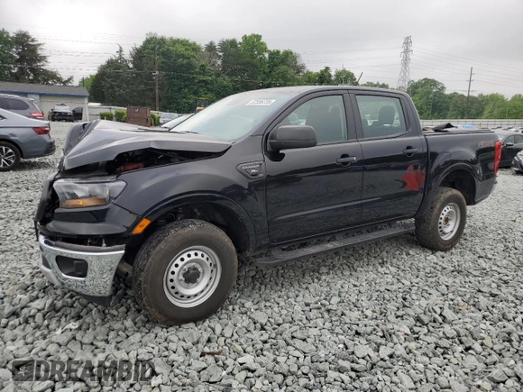 2020 Ford Ranger XL with VIN 1FTER4FH0LLA78569, listed as a Copart auction lot 57336735 with 52,196 mi miles and Salvage title. Bid and sale history available at DreamBid. Image 1.