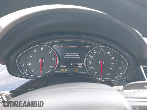 2015 Audi A8 3.0T with VIN WAU3GAFD6FN008993, listed as a IAAI auction lot 42239421 with 125,587 mi miles and . Bid and sale history available at DreamBid. Image 7.