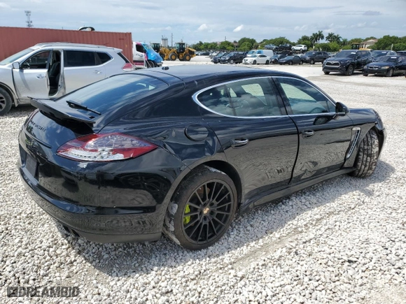 2011 Porsche Panamera Turbo with VIN WP0AC2A76BL090730, listed as a Copart auction lot 71494254 with 117,743 mi miles and Salvage Title. Bid and sale history available at carsss.com. Image 3.