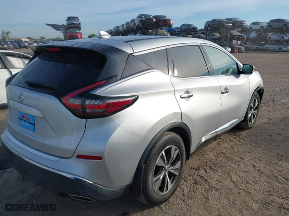 2019 Nissan Murano S with VIN 5N1AZ2MJ4KN160974, listed as a IAAI auction lot 41885386 with 46,928 mi miles. Bid and sale history available at carsss.com. Image 4.