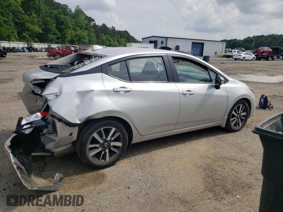 2021 Nissan Versa SV with VIN 3N1CN8EV1ML913900, listed as a Copart auction lot 54610095 with 7,698 mi miles and Salvage title. Bid and sale history available at DreamBid. Image 3.