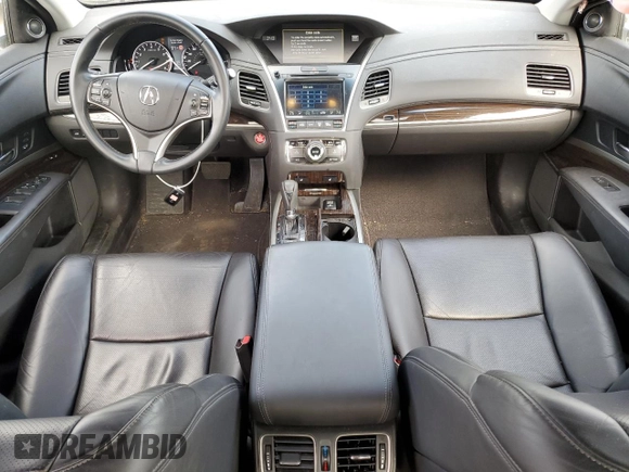 2015 Acura RLX Technology with VIN JH4KC1F52FC000239, listed as a Copart auction lot 53490885 with 34,540 mi miles and Salvage title. Bid and sale history available at DreamBid. Image 8.
