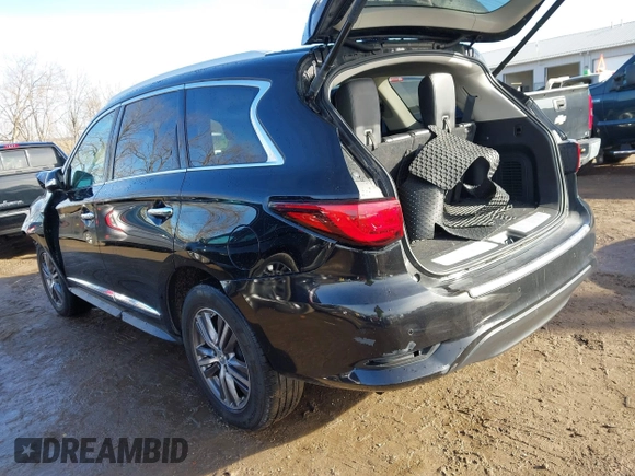 2018 Infiniti QX60 with VIN 5N1DL0MM8JC504555, listed as a IAAI auction lot 41465010 with 133,182 mi miles. Bid and sale history available at carsss.com. Image 3.