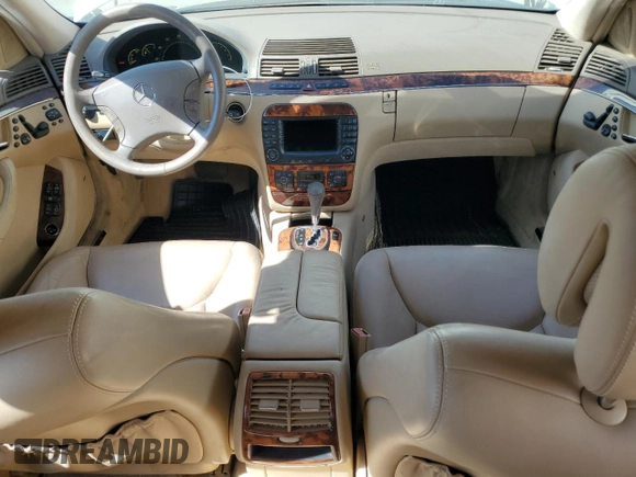 2004 Mercedes-Benz S-Class with VIN WDBNG75J94A422505, listed as a Copart auction lot 72599834 with 205,781 mi miles and Salvage Title. Bid and sale history available at carsss.com. Image 8.