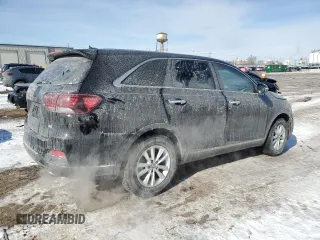 2019 Kia Sorento L with VIN 5XYPG4A35KG593040, listed as a Copart auction lot 45856545 with 93,111 mi miles and Salvage Title. Bid and sale history available at DreamBid. Image 3.