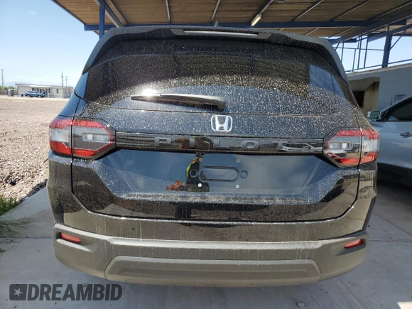 2023 Honda Pilot LX with VIN 5FNYG2H29PB015544, listed as a Copart auction lot 63485214 with 7,991 mi miles and Salvage Title. Bid and sale history available at carsss.com. Image 6.