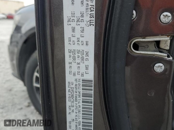 2017 Dodge Journey SE with VIN 3C4PDCAB2HT701139, listed as a Copart auction lot 43537005 with 76,530 mi miles and Salvage Title. Bid and sale history available at DreamBid. Image 13.