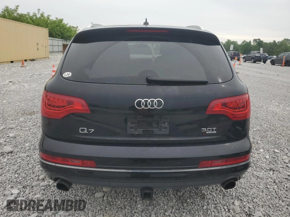 2015 Audi Q7 Premium Plus with VIN WA1LGAFE7FD013387, listed as a Copart auction lot 57763295 with 122,412 mi miles and Salvage title. Bid and sale history available at DreamBid. Image 6.