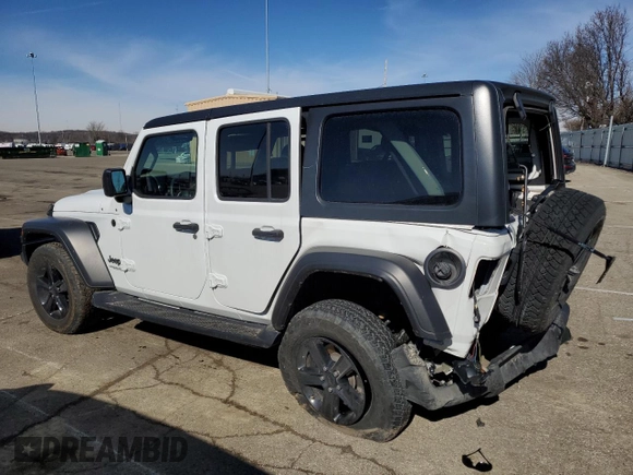 2021 Jeep Wrangler Unlimited Sport Altitude with VIN 1C4HJXDG2MW507355, listed as a Copart auction lot 45525405 with 22,511 mi miles and Salvage Title. Bid and sale history available at carsss.com. Image 2.