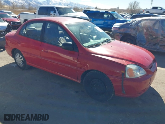 2004 Kia Rio with VIN KNADC125746285903, listed as a IAAI auction lot 41674164 with 202,845 mi miles. Bid and sale history available at carsss.com. Image 1.