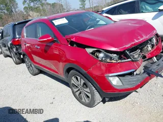 2011 Kia Sportage EX with VIN KNDPC3A22B7013561, listed as a IAAI auction lot 41785301 with 136,498 mi miles. Bid and sale history available at carsss.com. Image 1.