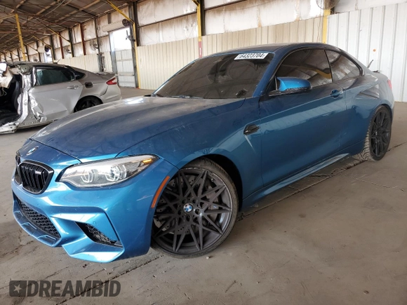 2019 BMW M2 Competition with VIN WBS2U7C51KVB09212, listed as a Copart auction lot 64323704 with 30,743 mi miles and Salvage Title. Bid and sale history available at carsss.com. Image 1.