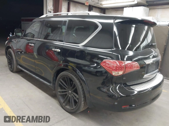 2014 Infiniti QX80 with VIN JN8AZ2NF2E9555963, listed as a IAAI auction lot 41894699 with 143,255 mi miles. Bid and sale history available at carsss.com. Image 3.