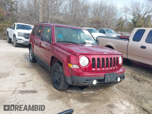 2015 Jeep Patriot Sport with VIN 1C4NJPBB3FD361332, listed as a IAAI auction lot 41691132 with Not Provided miles. Bid and sale history available at carsss.com. Image 1.