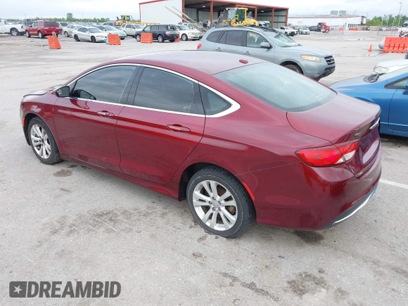2015 Chrysler 200 Limited with VIN 1C3CCCAB4FN602566, listed as a IAAI auction lot 42173381 with 250,808 mi miles. Bid and sale history available at carsss.com. Image 3.